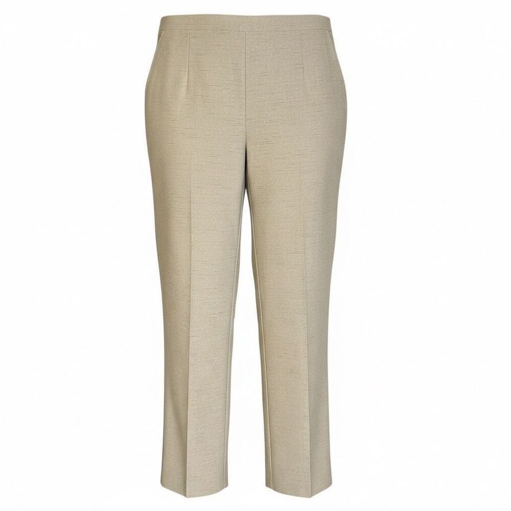 Alfred Dunner Studio Classic Fit Pull On Straight Leg Dress Pants Beige Size 18W - Picture 1 of 8